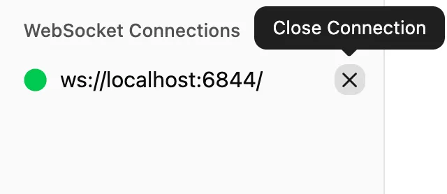 Close Connection Button