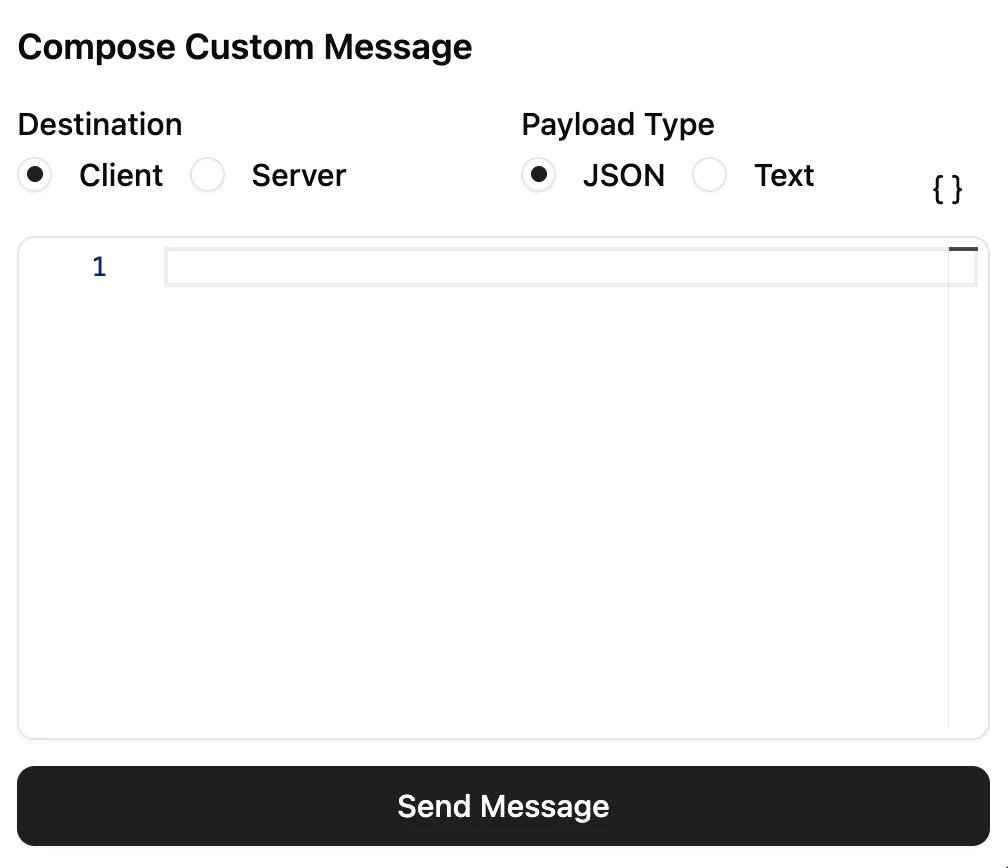 Compose Custom Message panel